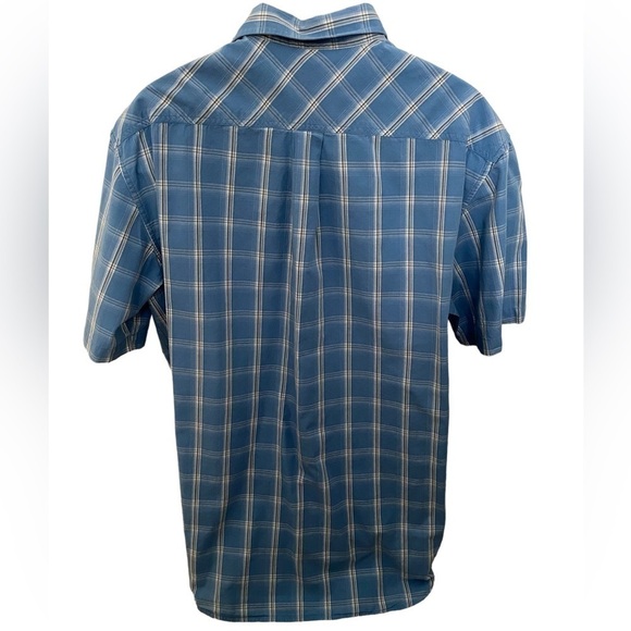 QUIKSILVER Edition Blue & Gray Plaid Collared Shirt Men 2XL XXL Regular Fit - Picture 3 of 6
